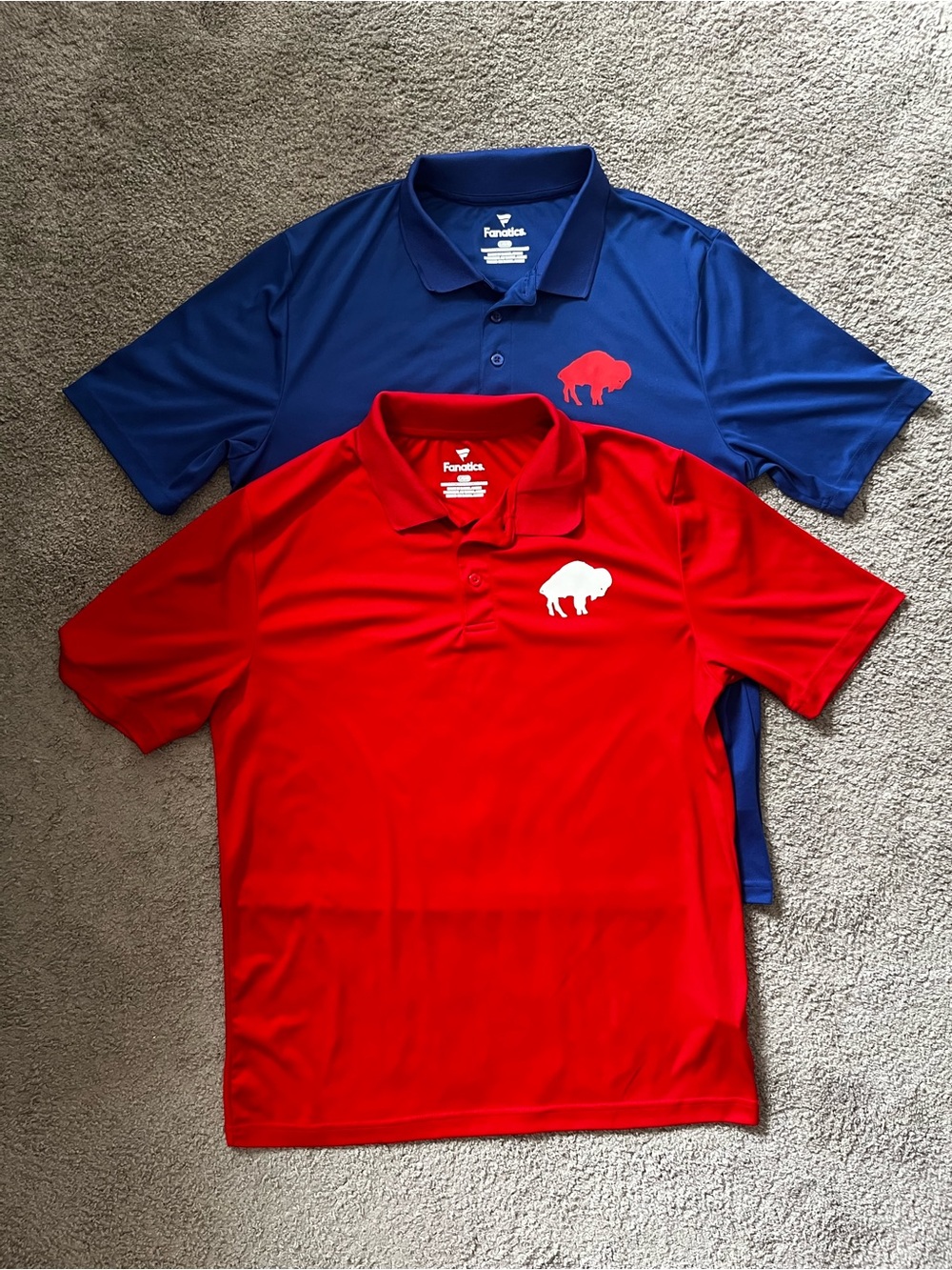 2-Pack Fanatics Buffalo Bills Polo Bundle - Men's Size L